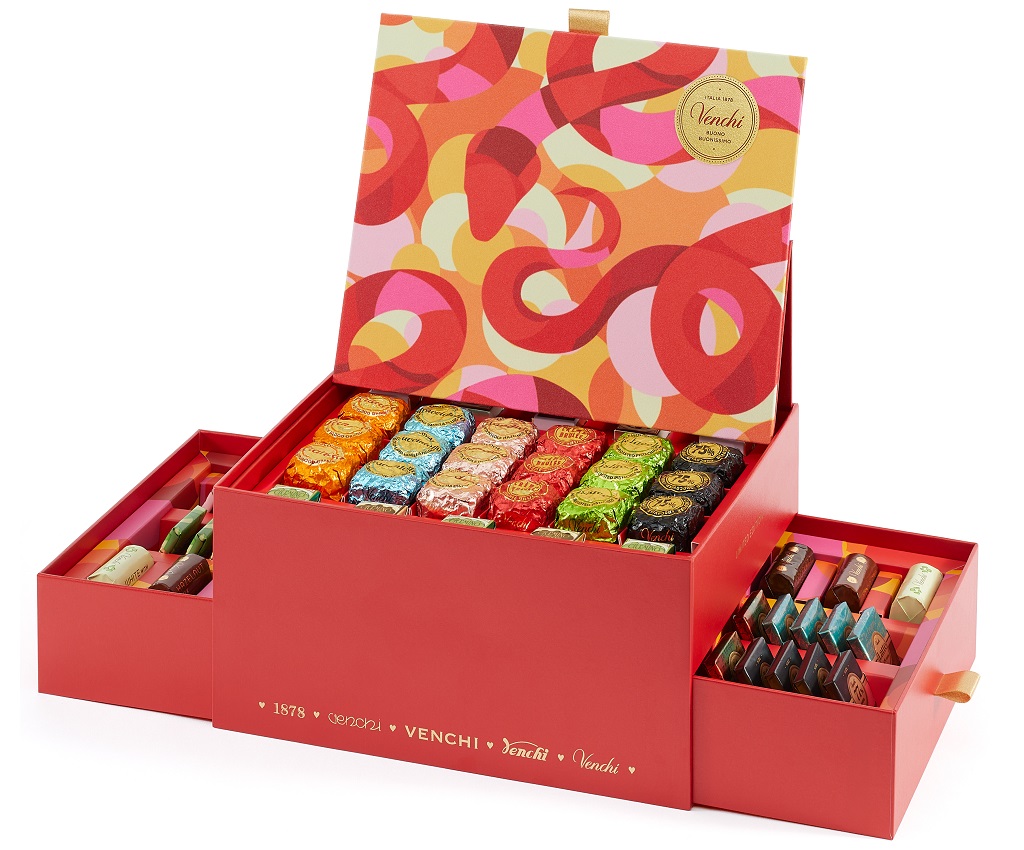 Chinese New Year Rectangular Double Layer Gift Box